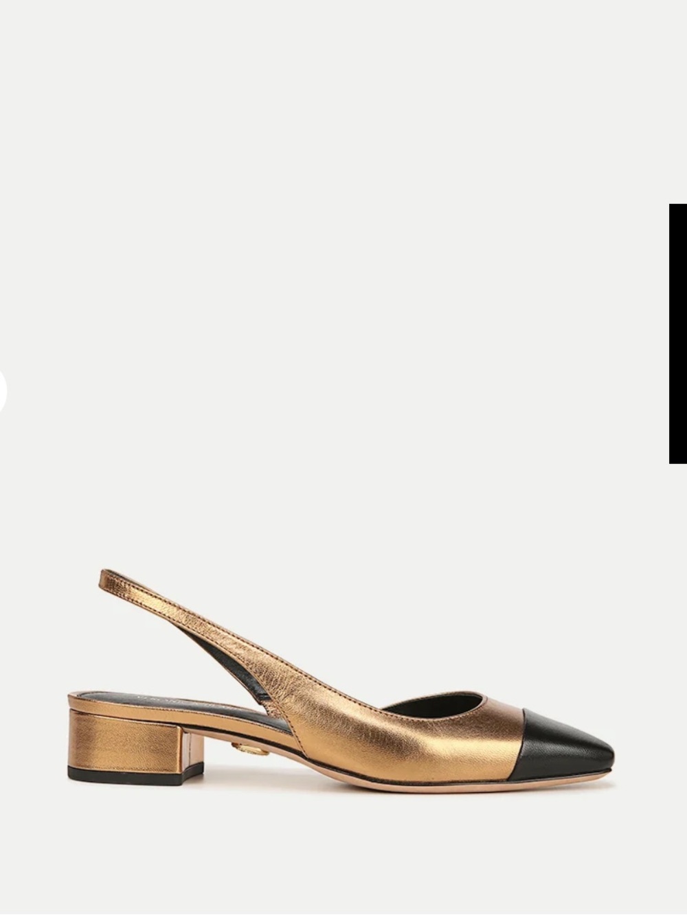 Veronica Beard Cecile Slingback Pumps with Black Cap Toe